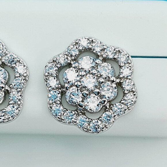 "925 Sterling Silver CZ Beautiful Earrings for Women, 1USPAR4168 - Picture 8 of 11